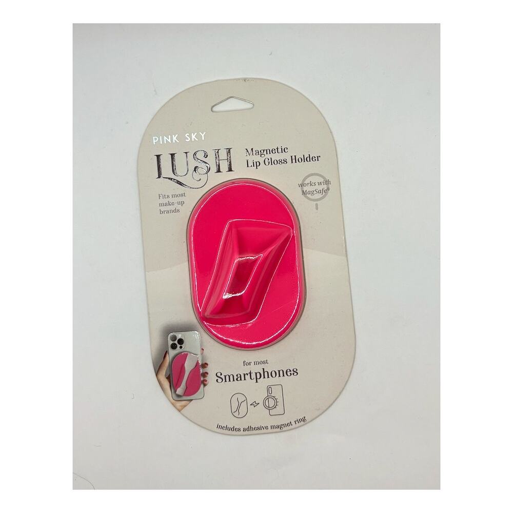 Pink Sky LUSH Magnetic Lip Gloss Holder MagSafe Phone Hot Pink NEW